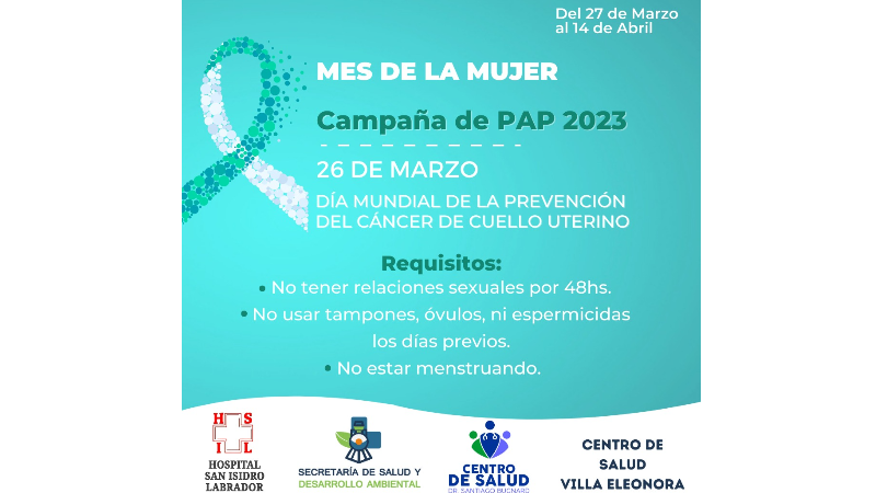 Desde este lunes 27 comienza en Larroque una campaña para la detección de cáncer de cuello uterino