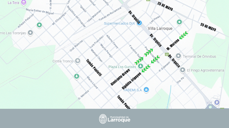 CAMBIOS EN EL SENTIDO DE CIRCULACIÓN DE CALLES EN LARROQUE