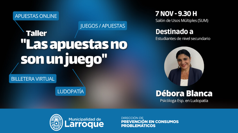 TALLER "LAS APUESTAS NO SON UN JUEGO" TALLER "LAS APUESTAS NO SON UN JUEGO"