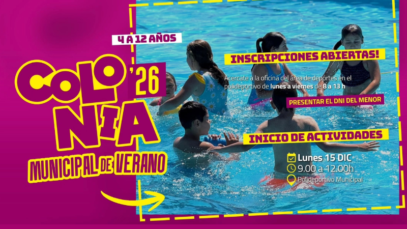 ¡VULVE LA COLONIA MUNICIPAL DE VERANO!