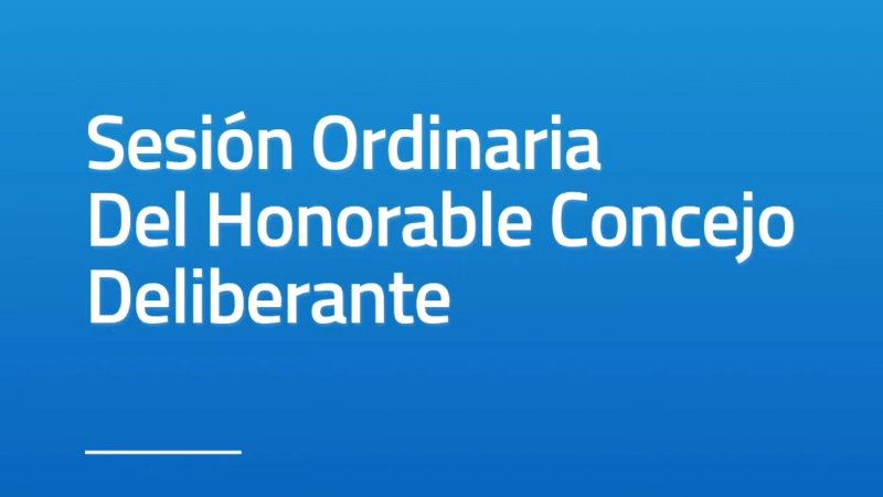 SESIÓN ORDINARIA DEL HONORABLE CONCEJO DELIBERANTE