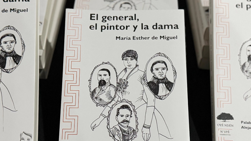Oyé Ndén presentó en Larroque una nueva edición de El general, el pintor y la dama